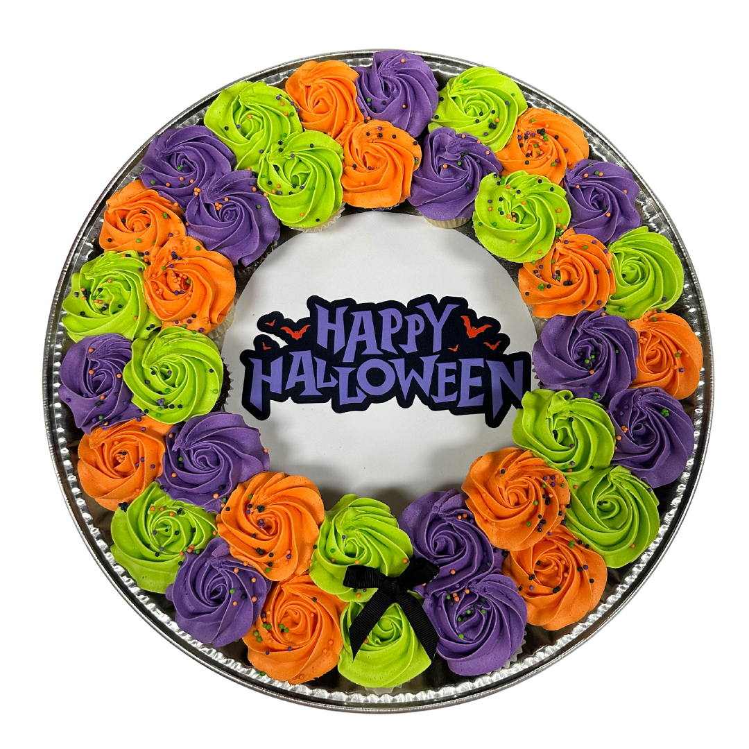 Classic Halloween Mini Cupcake Wreath