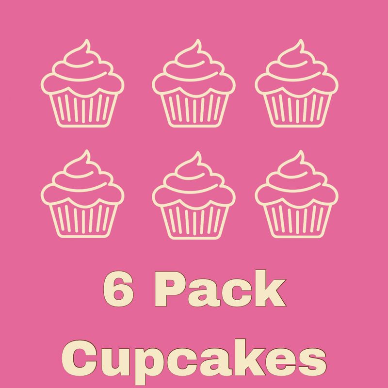 6 Pack Classic Cupcakes  You Pick
