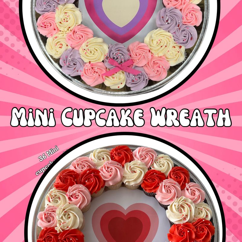 Valentine's Day Cupcake Wreath