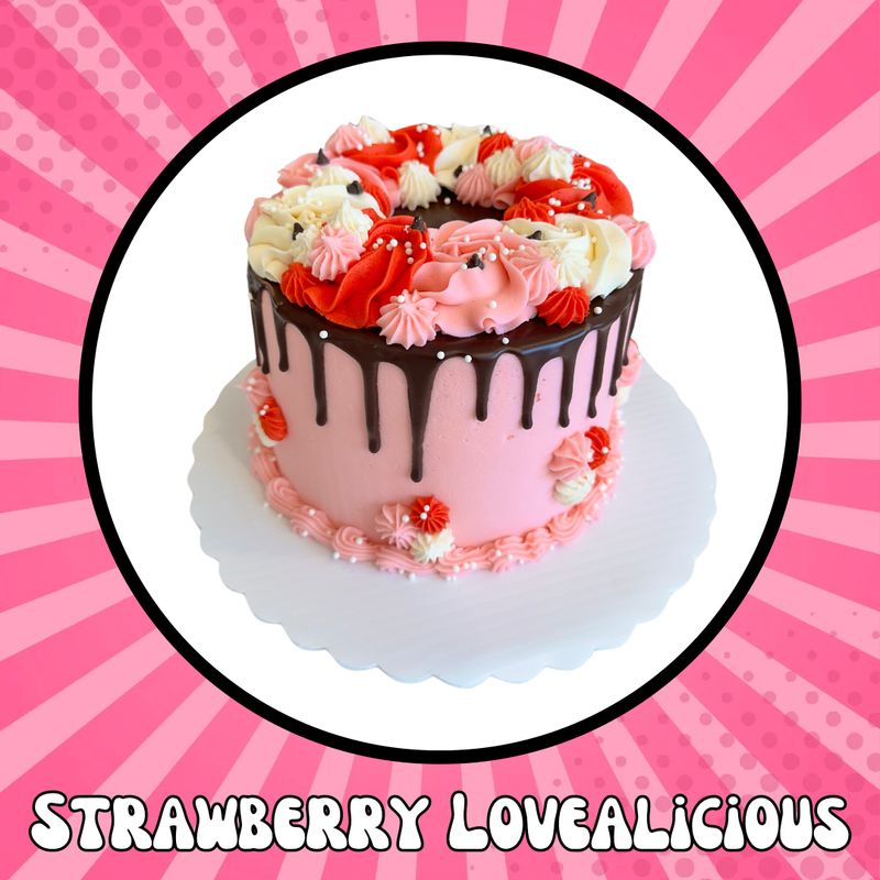 Valentines Day Strawberry Lovealicious Cake