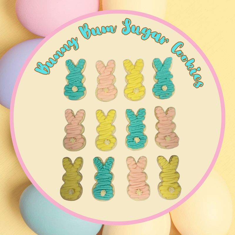 Easter Bunny Sugar Cookies Box (12) **Available starting March 31 2025*