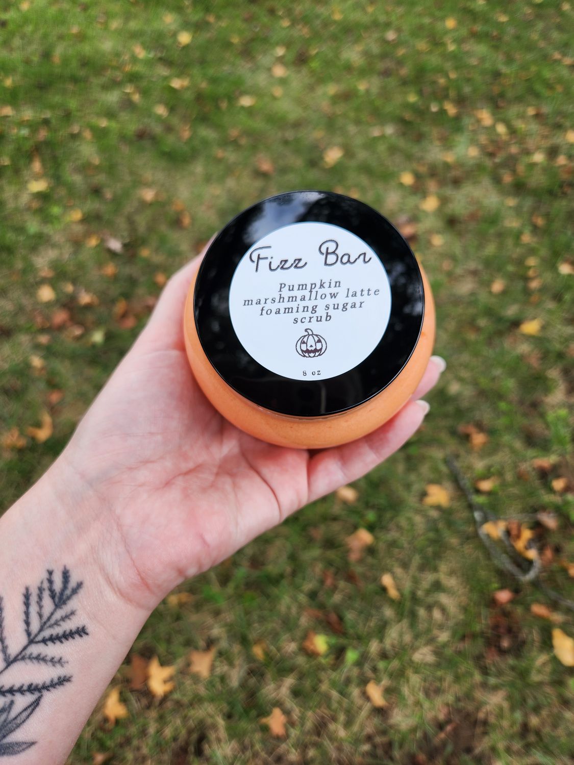 Pumpkin Marshmallow latte foaming sugar scrub