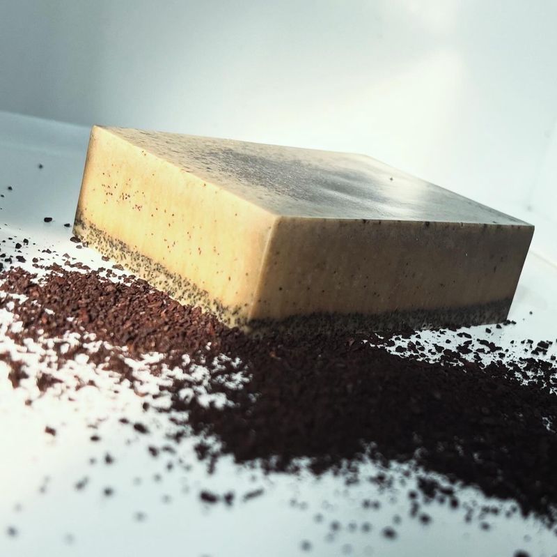 Exfoliating coffee scrub bars