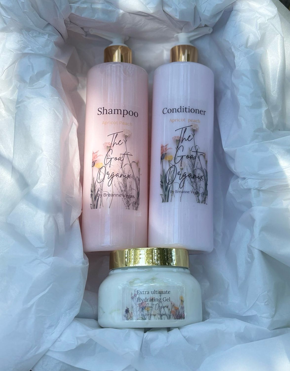 APRICOT &amp; PEACH shampoo, Conditioner And Ultimate Hydrating Gel