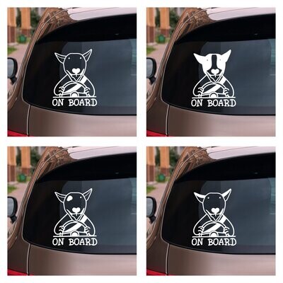 Stickers Bull Terrier de voiture