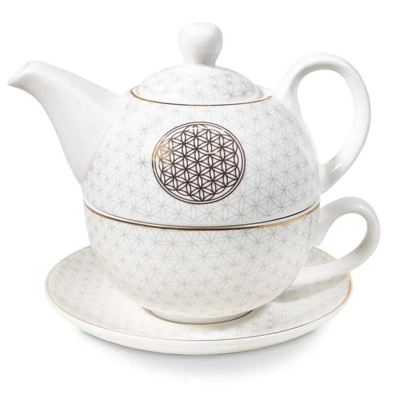 Tea for One "Blume des Lebens" Tee Kanne Tee Tasse