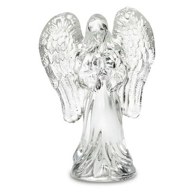 Engel aus Glas mit Milchglasflügel