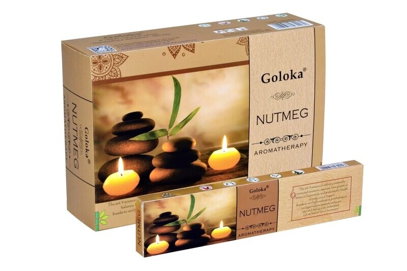 Goloka Aromatherapy Nutmeg (Muskatnuss) Räucherstäbchen Goloka Aromatherapy Nutmeg (Muskatnuss) Räucherstäbchen