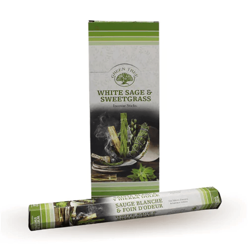 Green Tree Räucherstäbchen White Sage & Sweetgrass
