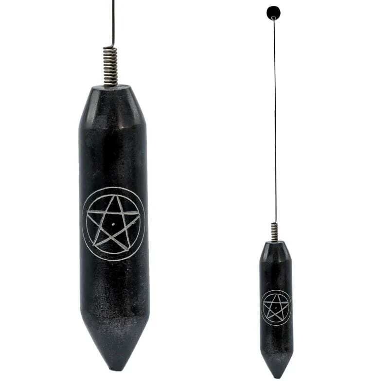 Einhandrute Stahl mit Pentagramm 29 cm Einhandrute Stahl mit Pentagramm 29 cm