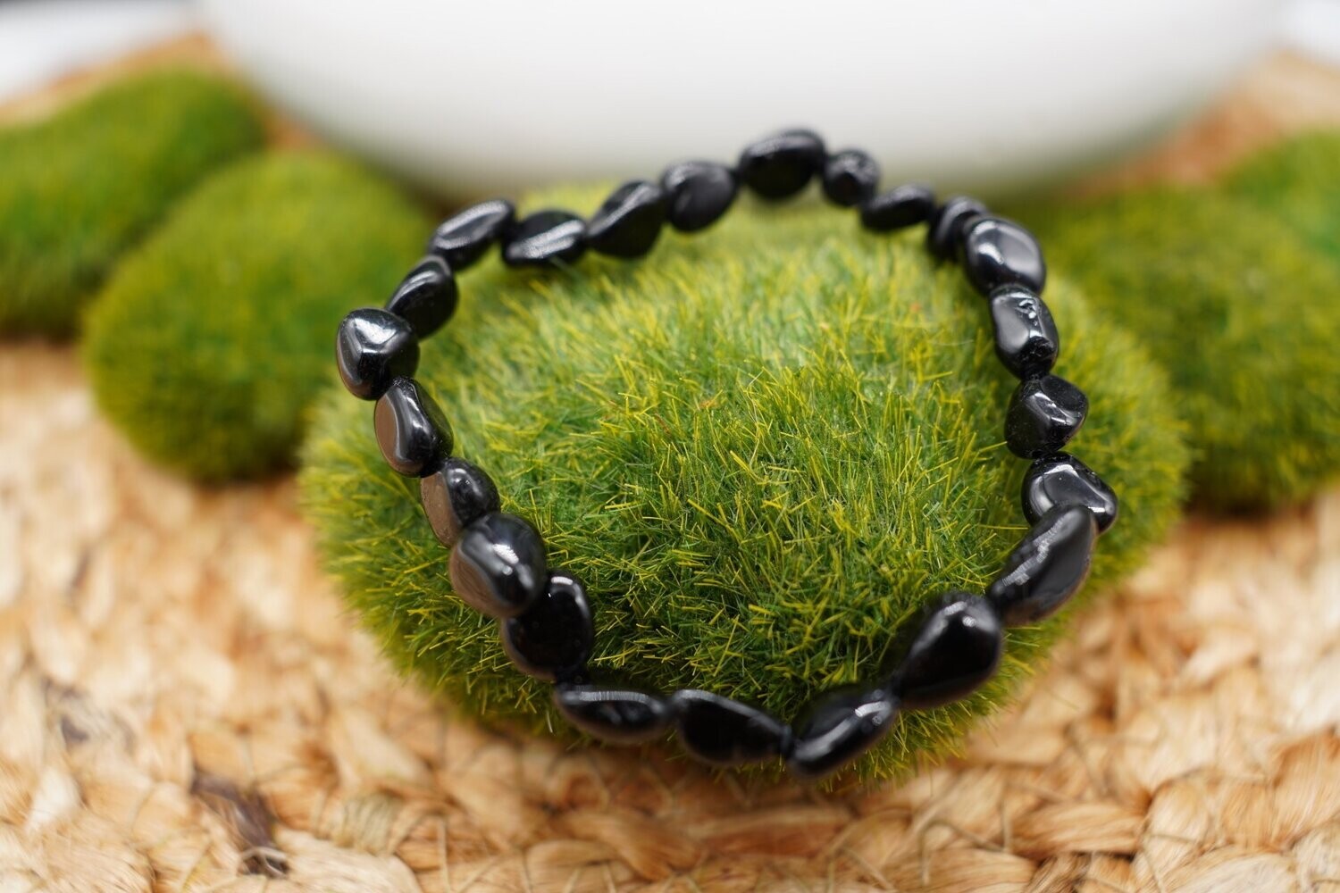 Turmalin Schörl Armband 18 cm  - Mini Nuggets