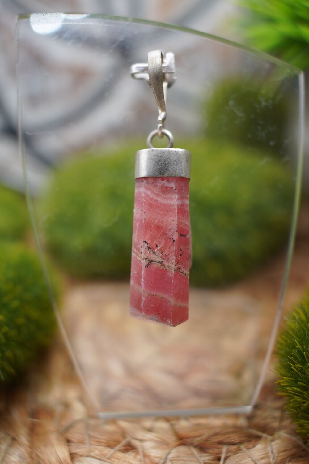 Rhodochrosit 2 in 800er Silberfassung