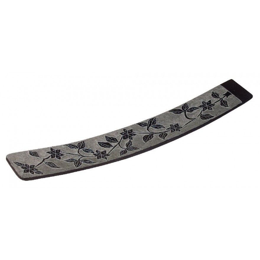 Räucherstäbchenhalter "Blume" Black Stone graviert 25x4