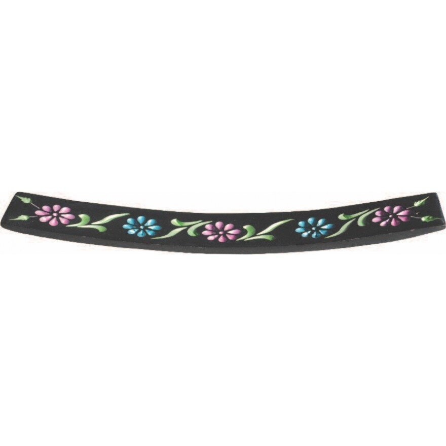 Räucherstäbchenhalter "Blume" Black Stone bemalt 25x4