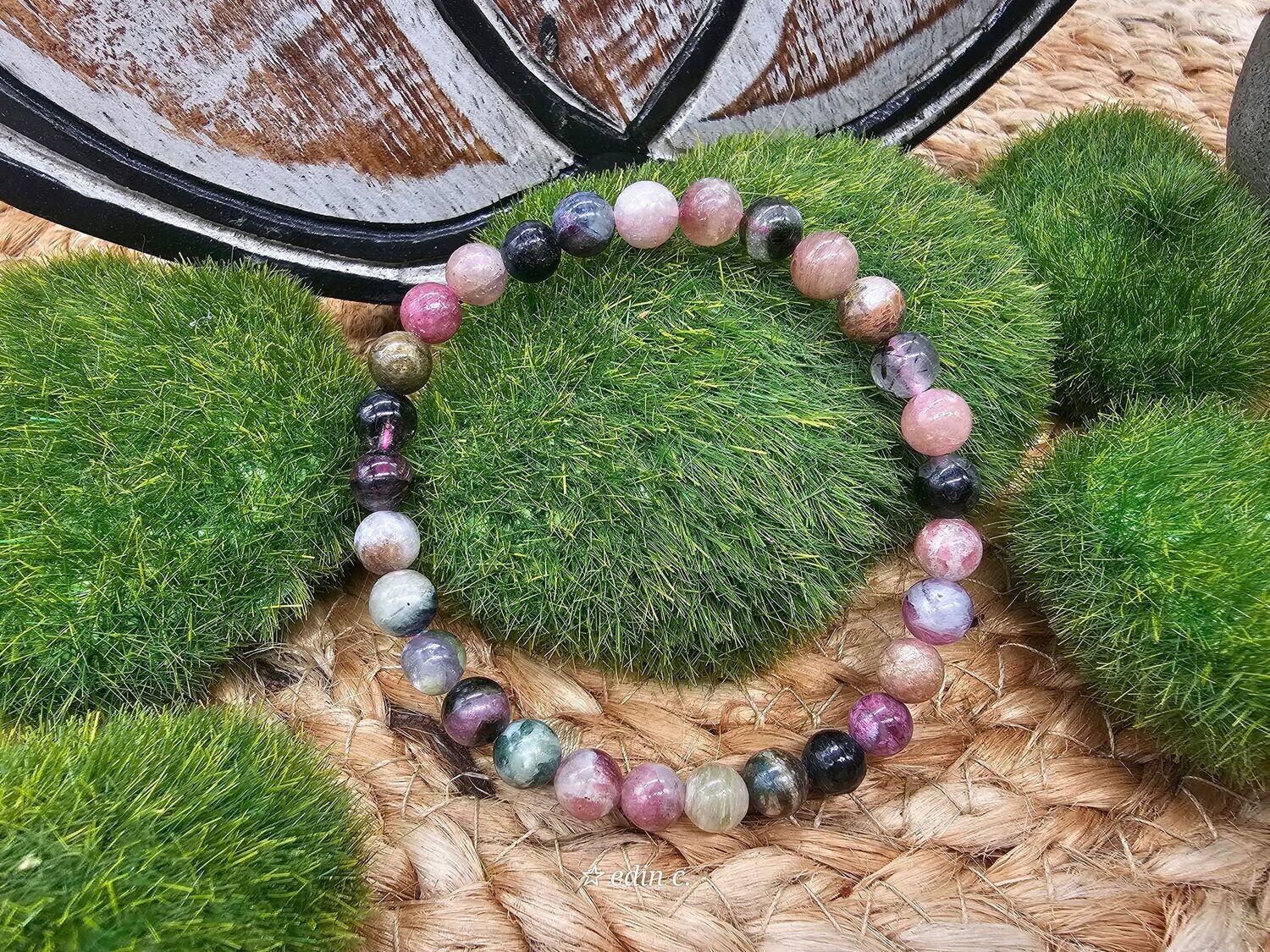 Turmalin Kugel Armband 8 mm / 19 cm