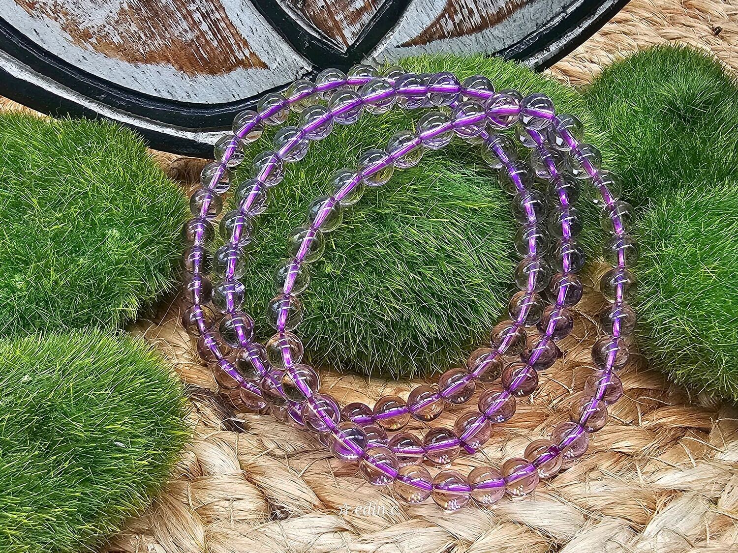 Ametrin Kugel Armband 6 mm / 19 cm