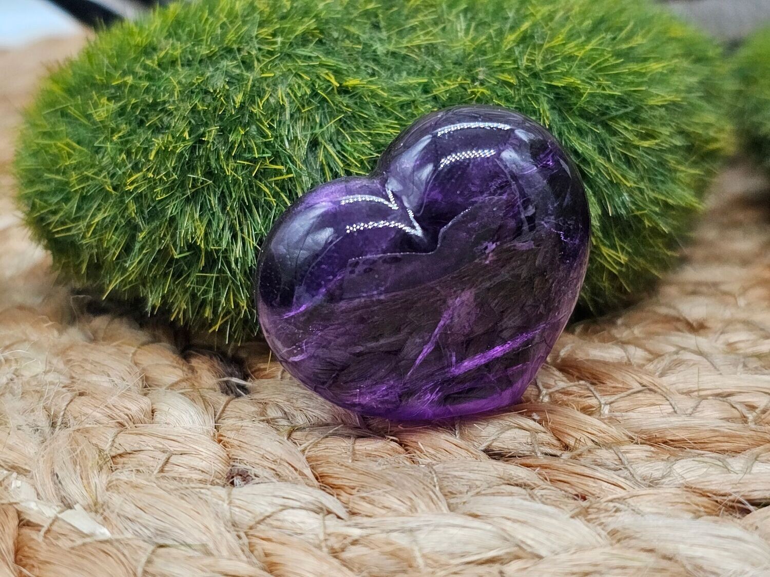 Amethyst Herz AAAA+ ungebohrt