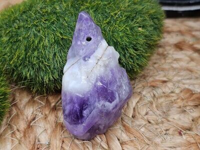 Amethyst Chevron Trommelstein gebohrt 7 Amethyst Chevron Trommelstein gebohrt 7