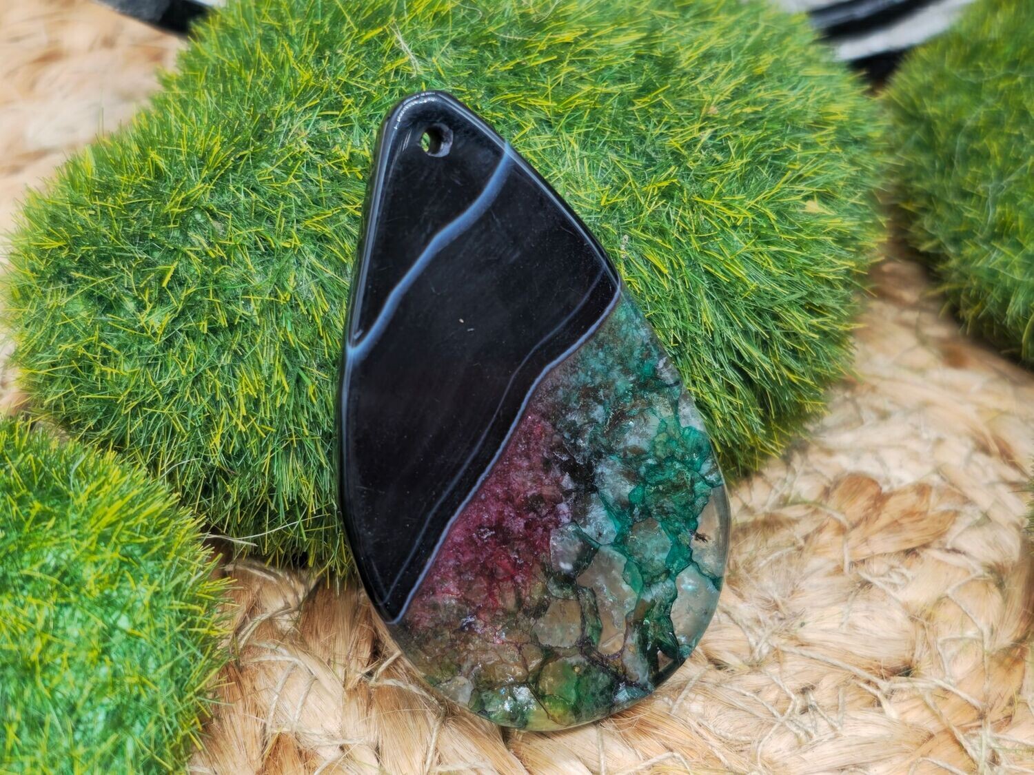 Achat Cabochon gebohrt