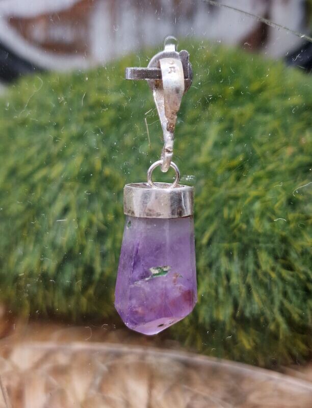 Amethyst in Silberfassung