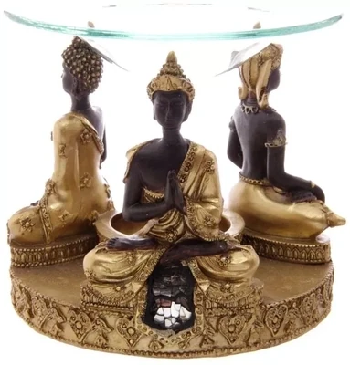Thai Buddha Duftlampe mit Glasmosaikeffekt