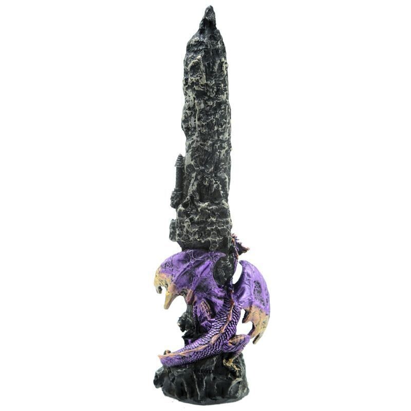 Drachen Wasserfall stehend Räucherstäbchenhalter, Farbauswahl: Violett