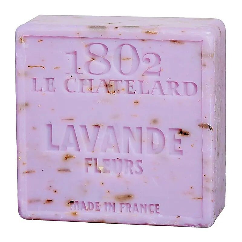 Natürliche Marseille Seife mit Lavendelblüte Le Chatelard 1802 - 100 Gr.