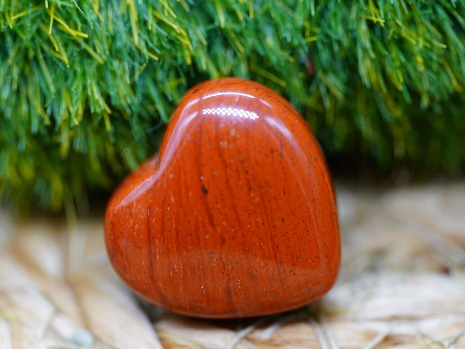 Mini Roter Jaspis Herz Handschmeichler 20 mm