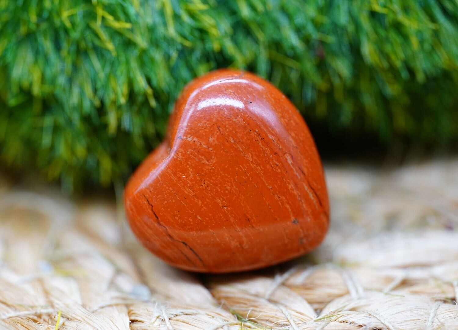 Mini Roter Jaspis Herz Handschmeichler 20  mm