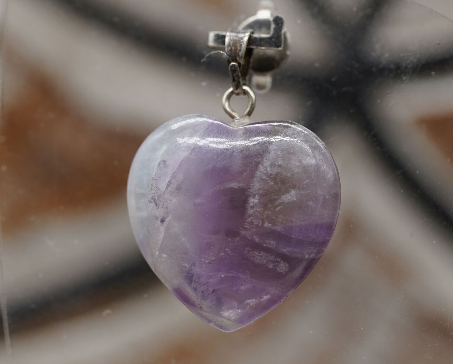 Amethyst Herz gestiftet 20 mm