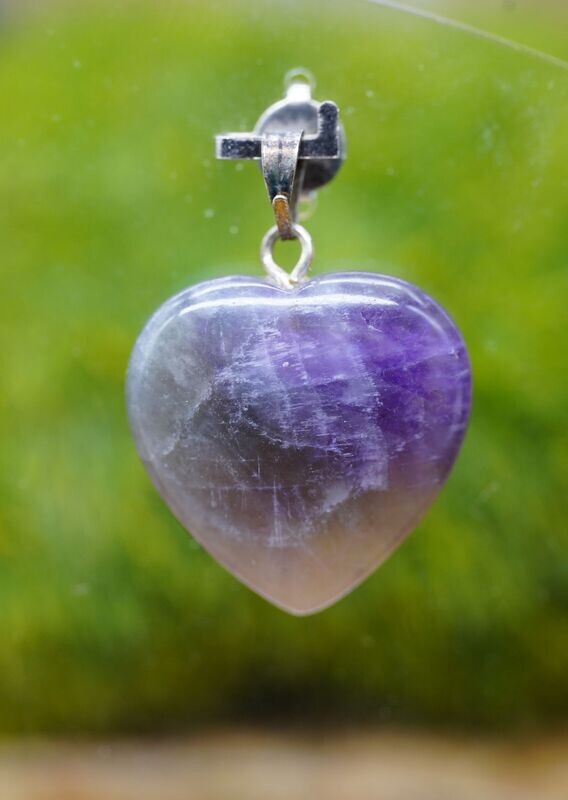 Amethyst Herz gestiftet 20 mm