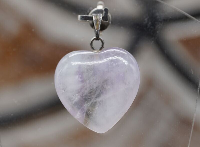 Amethyst Herz gestiftet 20 mm