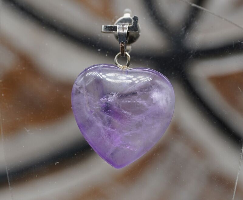 Amethyst Herz gestiftet 20 mm