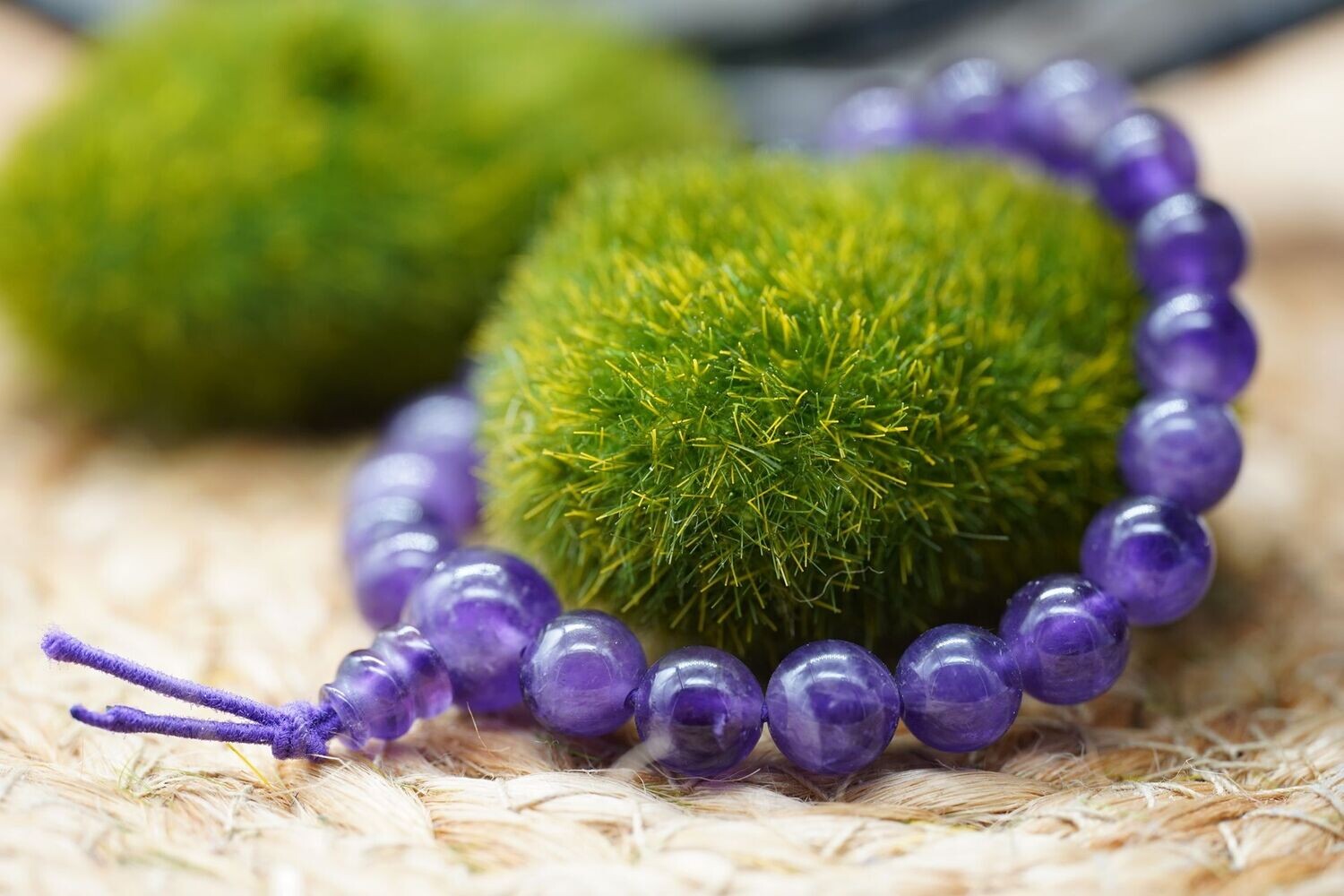 Amethyst Mala Armband 8 mm / 17 cm