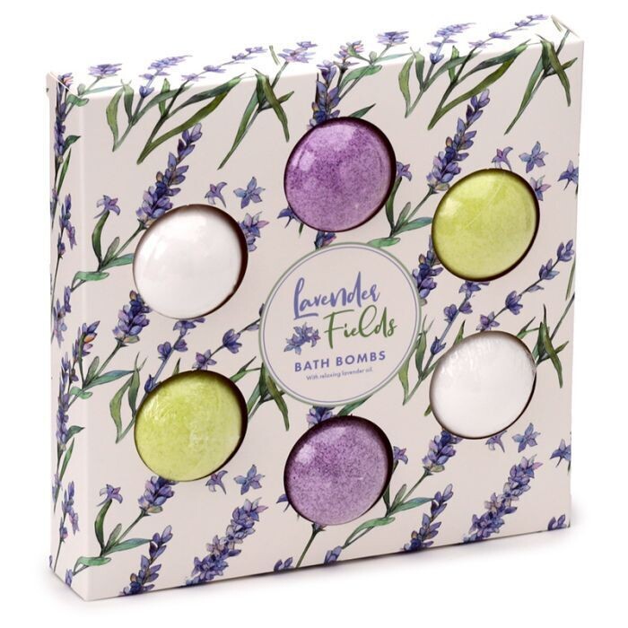 Mini Badebomben 6er-Set - Lavendel