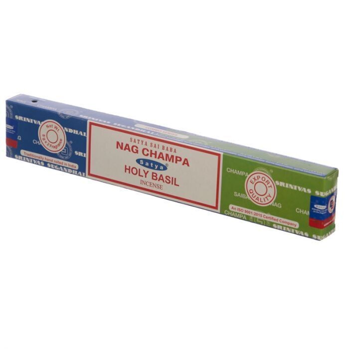 Satya Nag Champa & Heiliges Basilikum Räucherstäbchen