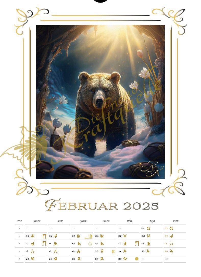 Wandkalender - Das Ganze Jahr auf einen Blick in A4 für 2025