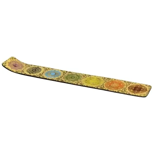 Räucherstäbchenhalter 7 Chakra aus Messing