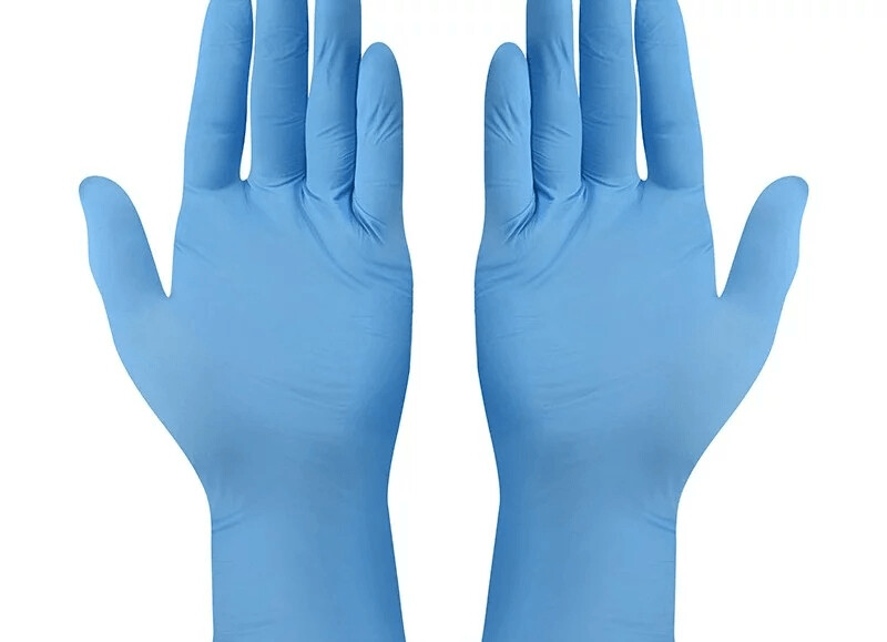 Gants nitrile usage unique bleu - boîte de 100 gants