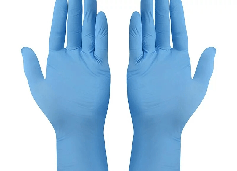 Gants nitrile usage unique bleu - boîte de 100 gants
