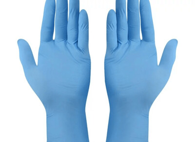 Gants nitrile usage unique bleu - boîte de 100 gants