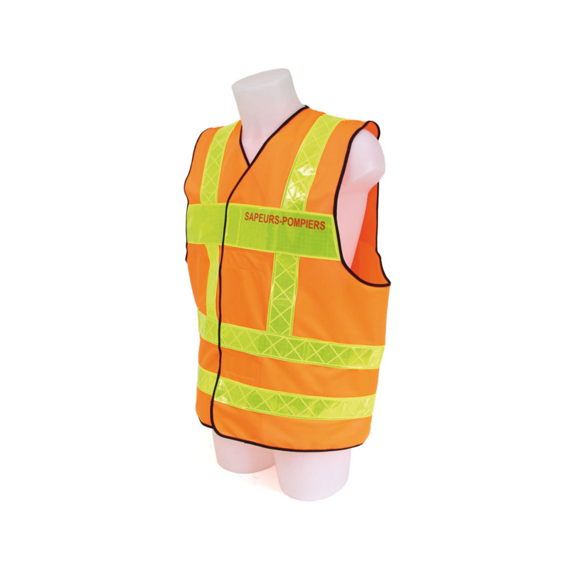 Gilet haute visibilité orange FELIN Sapeurs-Pompiers DIMATEX