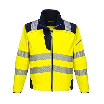 Softshell Haute-Visibilité PW3 PORTWEST, Couleur: Jaune/Marine