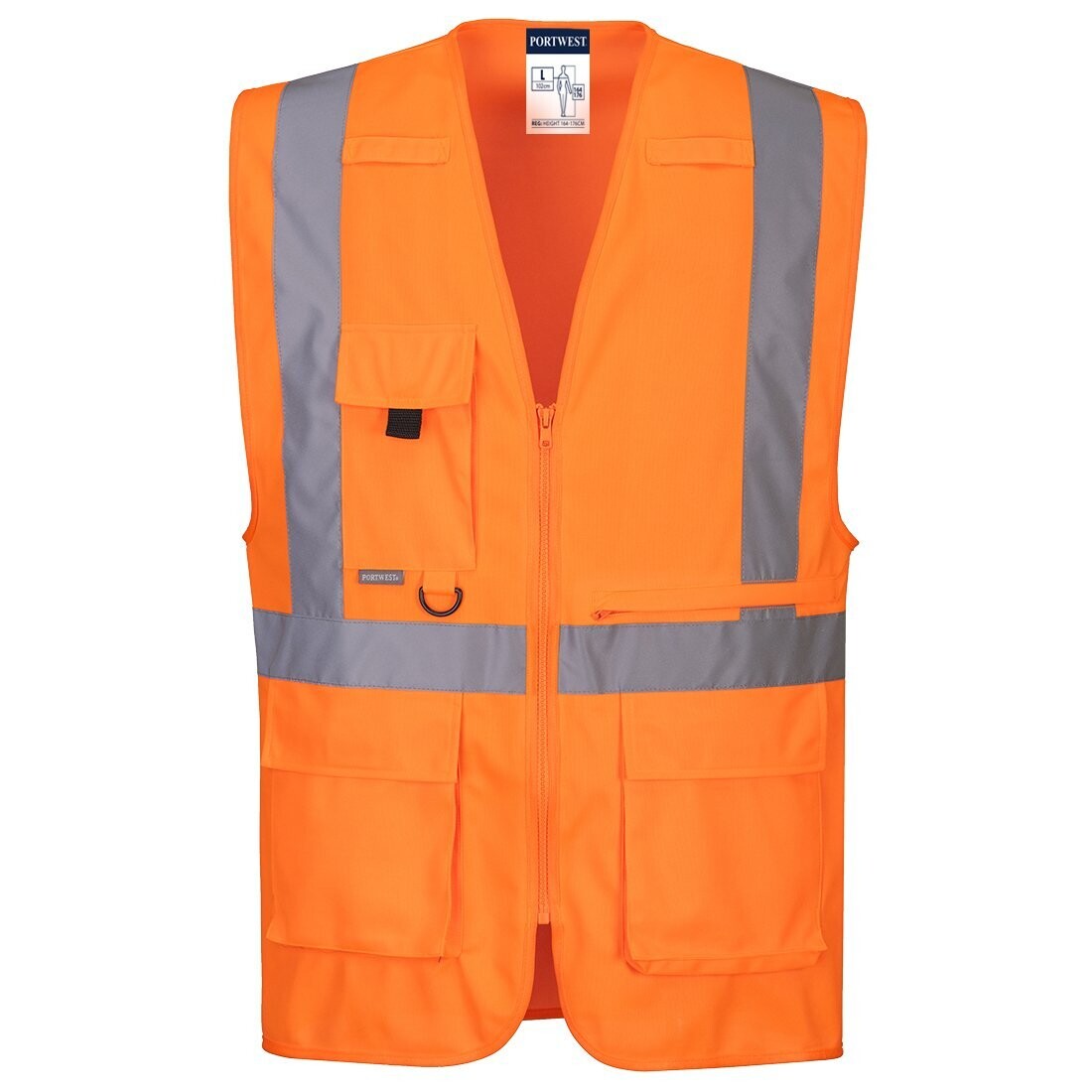 Gilet Executive haute visibilité avec poche pour tablette, Couleur: orange