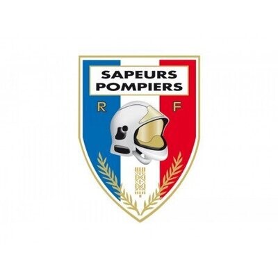 Vignette écusson pare-brise autocollant sapeurs-pompiers