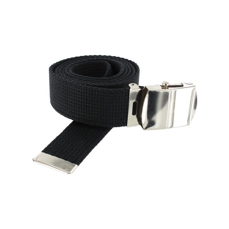 Ceinture tresse noire boucle argent