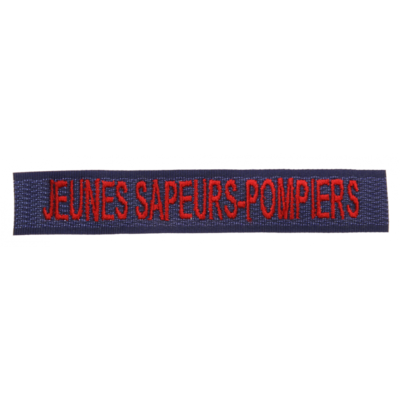 Bande patro JEUNES SAPEURS-POMPIERS rouge velcro bleu marine