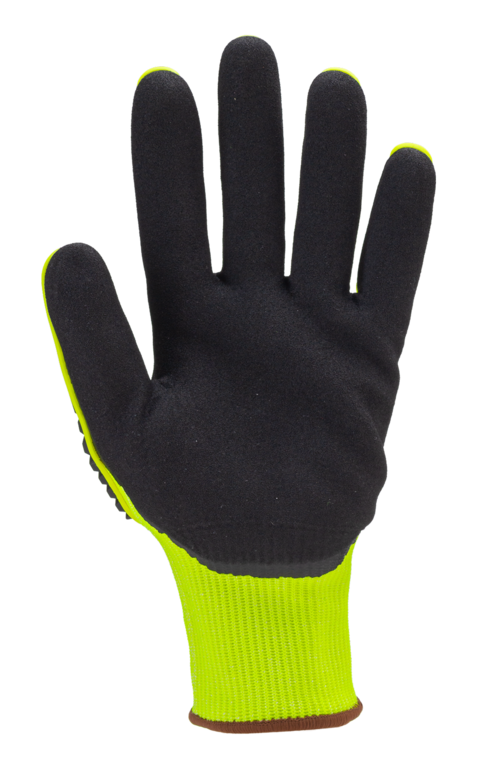 Gants EUROCUT IMPACT 100 jaune CUT C double enduit paume nitrile noir + TPR COVERGUARD