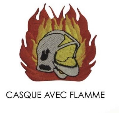 T-shirt blanc brodé sapeurs pompiers