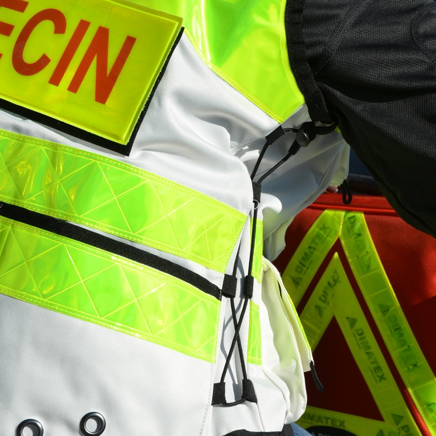 Gilet d'identification et d'intervention multipoches STAFF ACCESS blanc DIMATEX